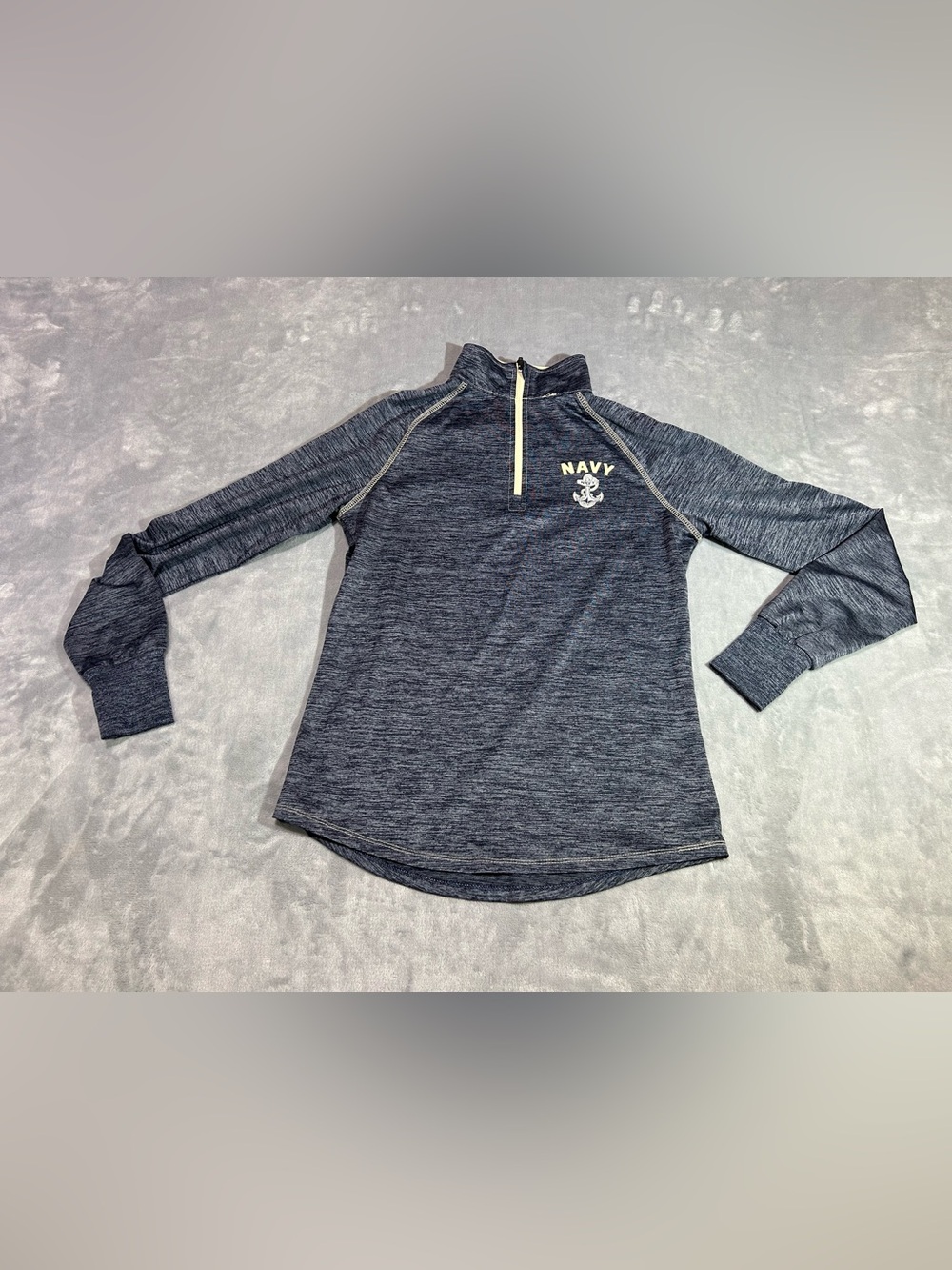 NAVY ANCHOR LOGO Colosseum  1/4 ZIP womens size medium